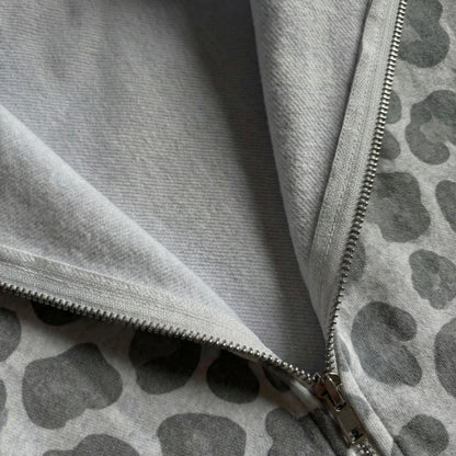 Leopard Zip-Up Hoodie